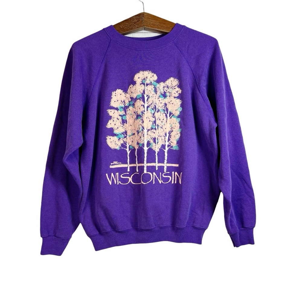 Vintage Hanes Women’s Wisconsin Crewneck Sweater Size XL Cottagecore Grandmacore